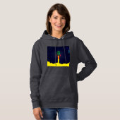 Raumschiff-Astronautin Hoodie (Vorne ganz)