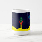 Raumschiff-Astronautin Kaffeetasse (Mittel)