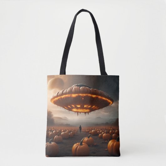 Raumschiff auf dem Planeten Pumpkin Tasche (Vorderseite)