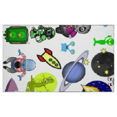 Raumschiff-Außerirdischen Astronautengewebe Stoff (Fat Quarter (45,7 x 55,9 cm))