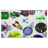 Raumschiff-Außerirdischen Astronautengewebe Stoff (Fat Quarter (45,7 x 55,9 cm))