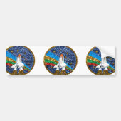 Raumschiff Autoaufkleber (Vorne)