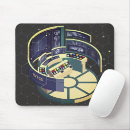 Raumschiff-Brücken-Galaxie-Mausunterlage Mousepad
