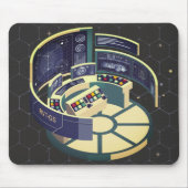 Raumschiff-Brücken-Galaxie-Mausunterlage Mousepad (Vorne)