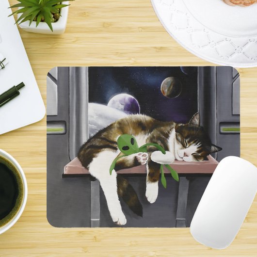 Raumschiff Cat Sc-Fi Niedlich Mousepad