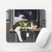 Raumschiff Cat Sc-Fi Niedlich Mousepad (Mit Mouse)