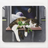 Raumschiff Cat Sc-Fi Niedlich Mousepad (Vorne)