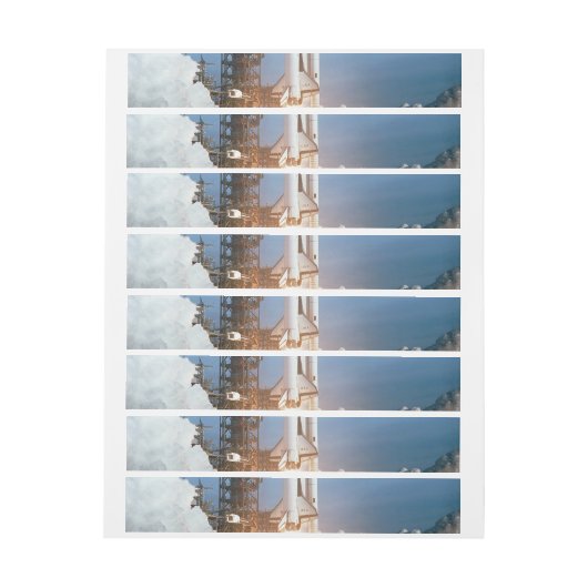 Raumschiff Columbia Rundum-Adressaufkleber (Bogen)