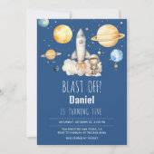 Raumschiff der Astronauten Einladung (Vorderseite)