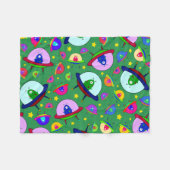 Raumschiff der grünen Alien Fleecedecke (Vorderseite (Horizontal))