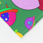 Raumschiff der grünen Alien Fleecedecke (Ecke)
