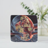 Raumschiff der Vintagen Science Fiction (Stehend Vorderseite)