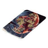 Raumschiff der Vintagen Science Fiction Magnet (Linke Seite)