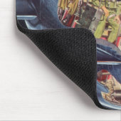 Raumschiff der Vintagen Science Fiction Mousepad (Ecke)
