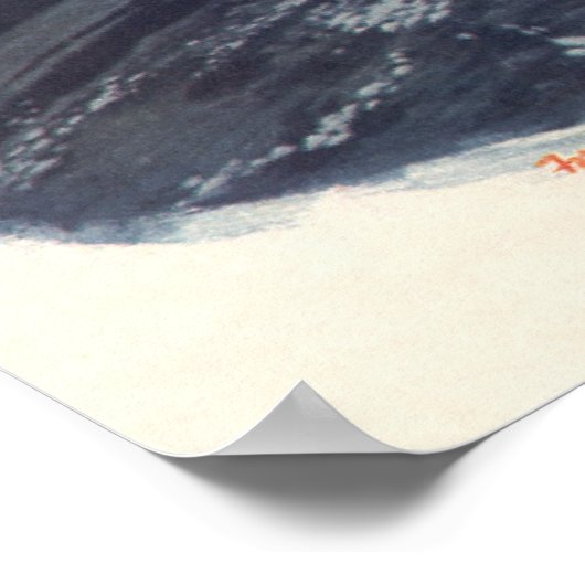 Raumschiff der Vintagen Science Fiction Poster (Ecke)