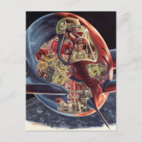 Raumschiff der Vintagen Science Fiction