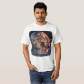 Raumschiff der Vintagen Science Fiction T-Shirt (Vorne ganz)