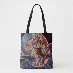 Raumschiff der Vintagen Science Fiction Tasche