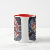 Raumschiff der Vintagen Science Fiction Tasse (Zentrum)