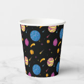 Raumschiff durch Galaxie Pappbecher (Rückseite)