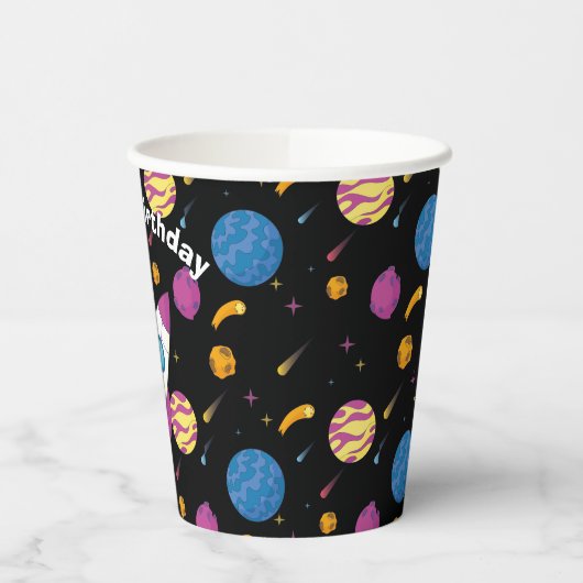 Raumschiff durch Galaxie Pappbecher (Links)