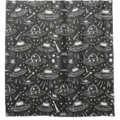 Raumschiff Duschvorhang (Vorderseite)