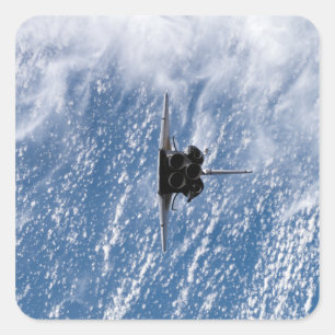 Raumschiff-Endeavour 18 Quadratischer Aufkleber