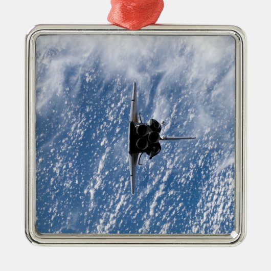 Raumschiff-Endeavour 18 Silbernes Ornament (Vorne)