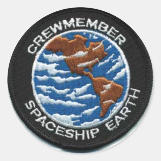Raumschiff Erde Runder Aufkleber (Vorderseite)