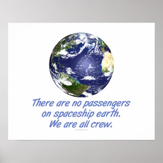 Raumschiff Erde, Umwelt Poster (Vorne)