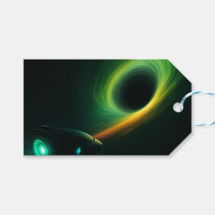 Raumschiff Flucht Favor Tags – Futuristische Party Geschenkanhänger