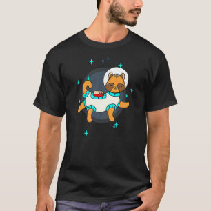 Raumschiff Galaxy Stars Flying Cat Kitty Niedlich  T-Shirt