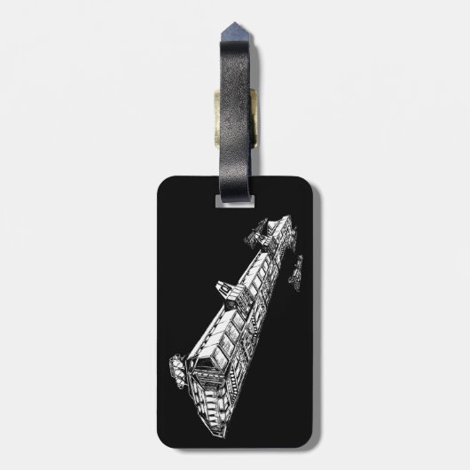 Raumschiff Gepäckanhänger (Rückseite vertikal)