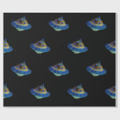 Raumschiff Geschenkpapier (Flach)