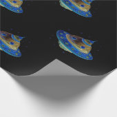 Raumschiff Geschenkpapier (Ecke)
