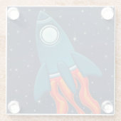 Raumschiff Glasuntersetzer (Rückseite)