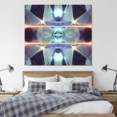 Raumschiff Kaleidoskop gepackte Leinwand (Insitu (Schlafzimmer))
