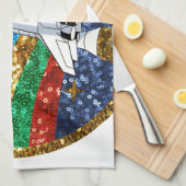 Raumschiff Küchentuch (Viertel Falte)