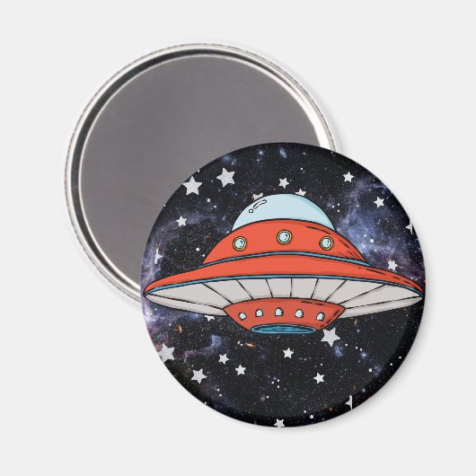 Raumschiff Magnet (Vorderseite/Rückseite)