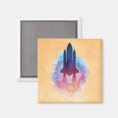 Raumschiff Magnet (Vorderseite/Rückseite)