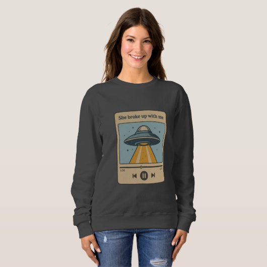 Raumschiff mit neuem Design-Sweatshirt Sweatshirt (Vorne ganz)
