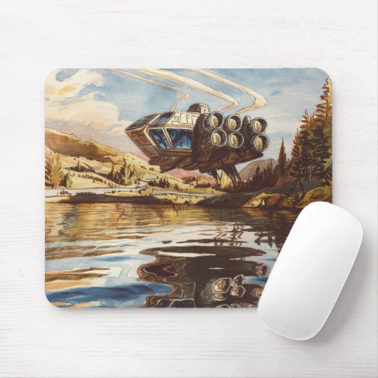 Raumschiff Mousepad (Mit Mouse)