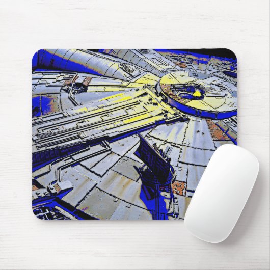 Raumschiff Mousepad (Mit Mouse)