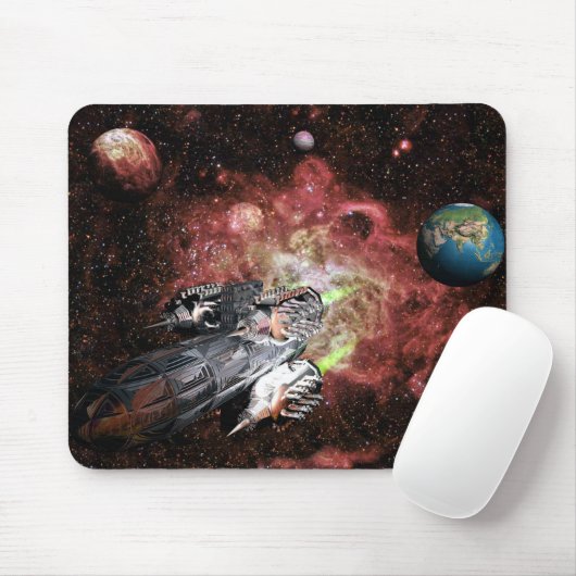 Raumschiff Mousepad (Mit Mouse)