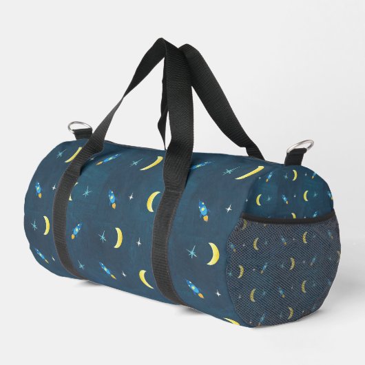 Raumschiff-Muster Duffle Bag (Rechte Ecke)