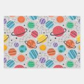 Raumschiff-Muster Geschenkpapier Set (Vorderseite 3)