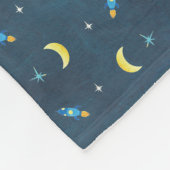 Raumschiff-Musterkids Fleecedecke (Ecke)