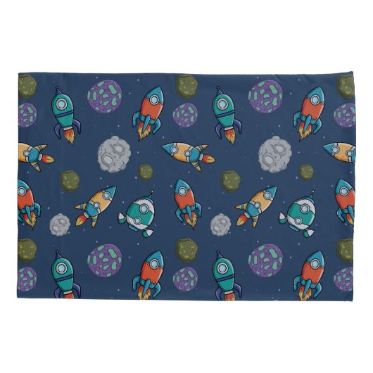 Raumschiff Musterpillowcases Kissenbezug (Rückseite)