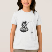 Raumschiff-Party-Rakete der Astronauten-Fangmodus Tri-Blend Shirt (Vorderseite)