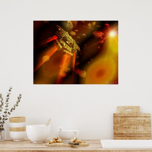 Raumschiff Poster (Küche)